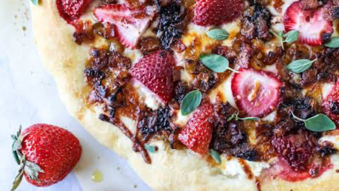 Many people don’t like pineapple on pizza but what about strawberries on pizza?