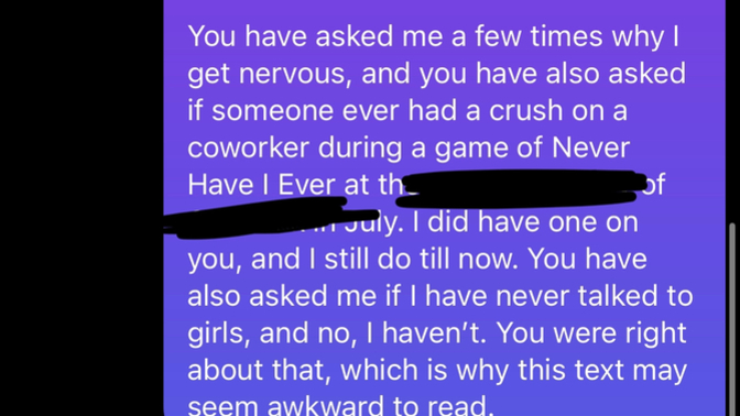 Girls, if you received a message like this after a year, what would you think?