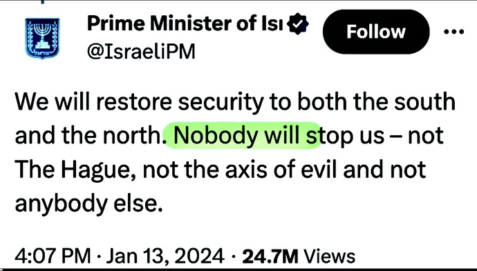 What do you think of Biden and Netanyahu’s rendition of 🎶Nothings Gonna Stop Us Now🎶?