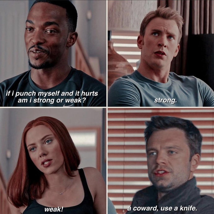 If you punch yourself in the face and it hurts, are you weak or strong?