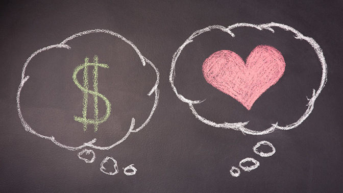 What you want in life at the moment money or love?