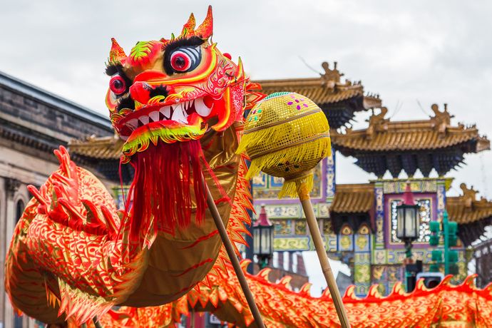 Dragon look lucky.