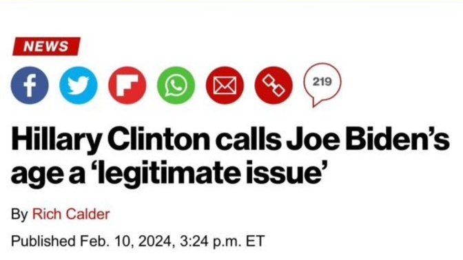 Do you agree with Hillary Clinton that Joe Biden's age is a legitimate issue?