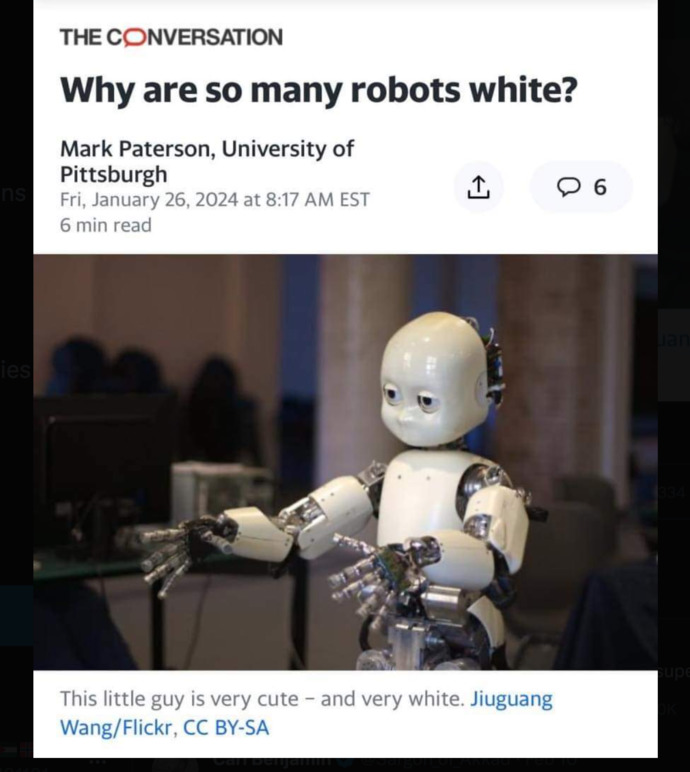 Why are so many robots white, Racism? ?