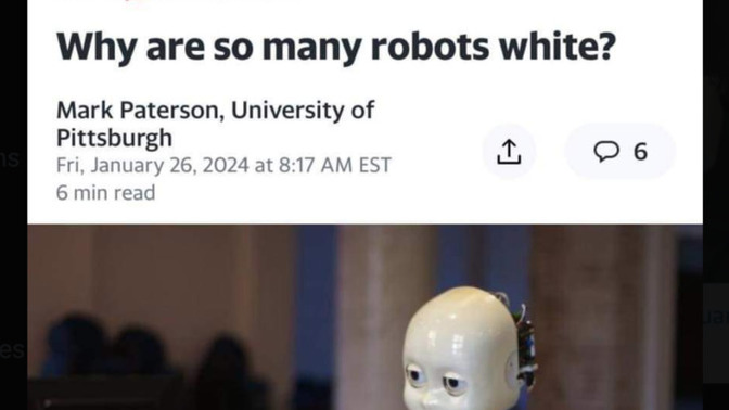 Why are so many robots white, Racism? ?