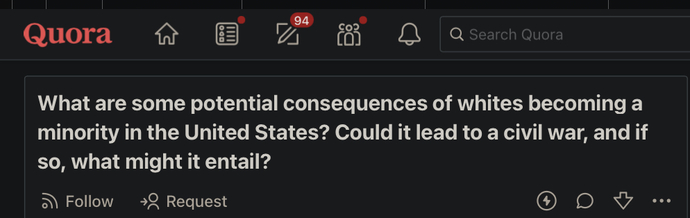 So to prevent a Race war, will we recollate the definition of “white” to make it a majority again?