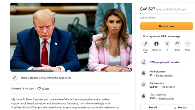 Since there is Go Fund Me created for Trump - Are you going to donate to the cause?