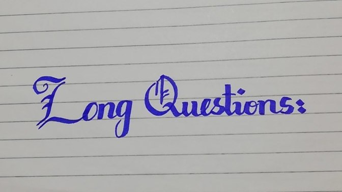 Do you answer LONG QUESTIONS on GaG?