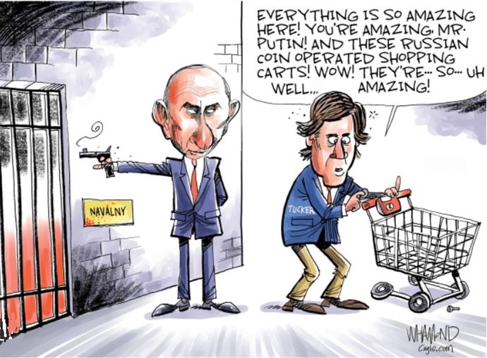 Is Tucker Carlson Putins useful idiot?