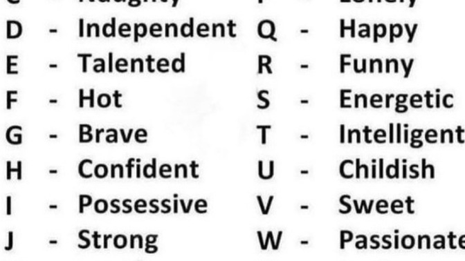 The first letter of your name is your persona?