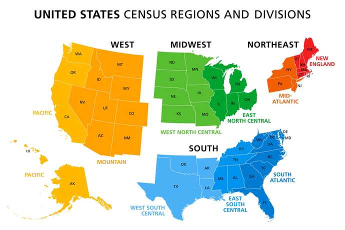 What regional area (and states) in the USA would you consider living in?