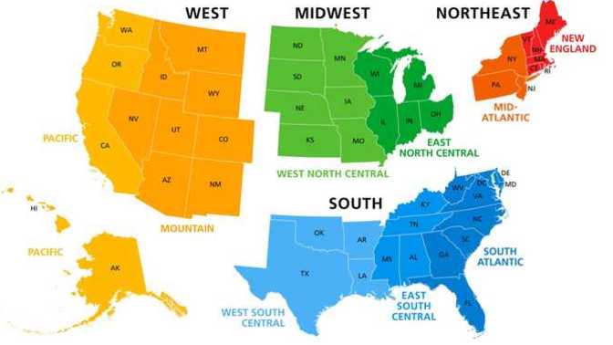 What regional area (and states) in the USA would you consider living in?