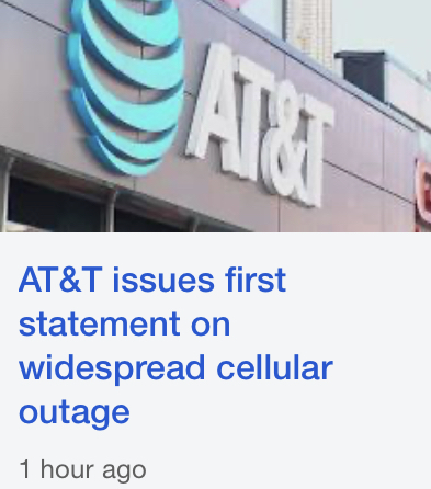 Are you affected by the AT&T cellular tower outage rn?