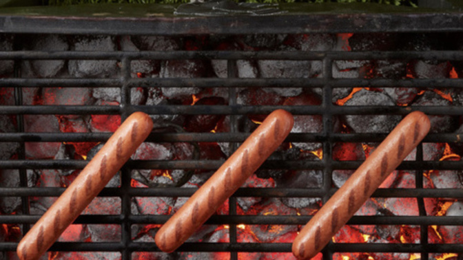 How should hotdogs be grilled?