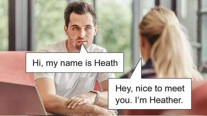 Do you know any couples named Heath and Heather?