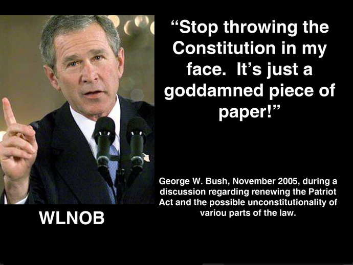 Is the Constitution little more than a piece of paper because generally there is no means of enforcement and seldom any penalty for violating it?
