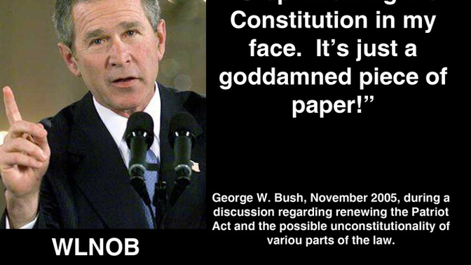 Is the Constitution little more than a piece of paper because generally there is no means of enforcement and seldom any penalty for violating it?