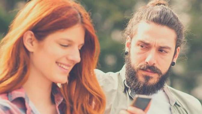 Do men worry about a man talking to a woman more than even a woman would be?