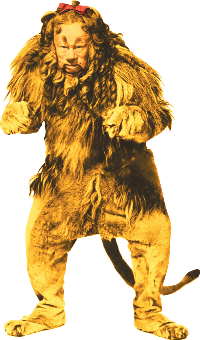 Who played the Cowardly Lion by their performance in their respective movies, Bert Lahr or Ted Ross?