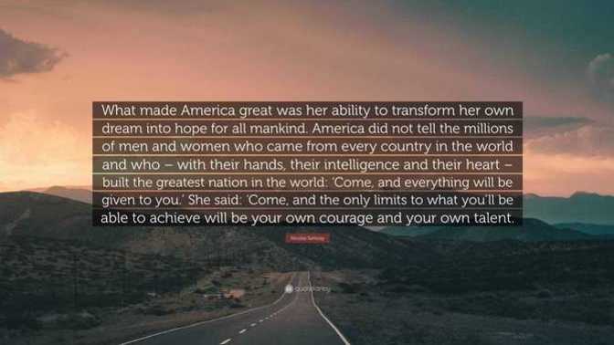 What made America great was equality of opportunity, fairness of laws, freedom of speech, and limited government. Does that describe America today?