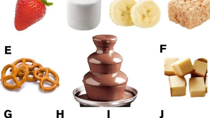 What are you picking to dip in the chocolate fountain?