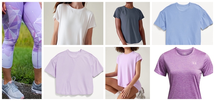 Which tee looks best with this lilac leggings?