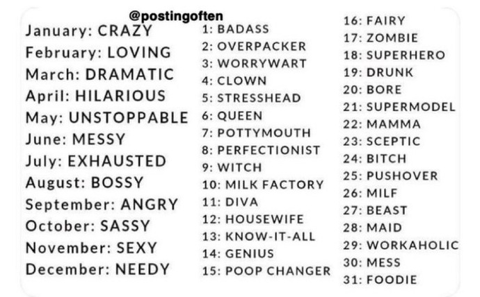 What’s your new NICKNAME?
