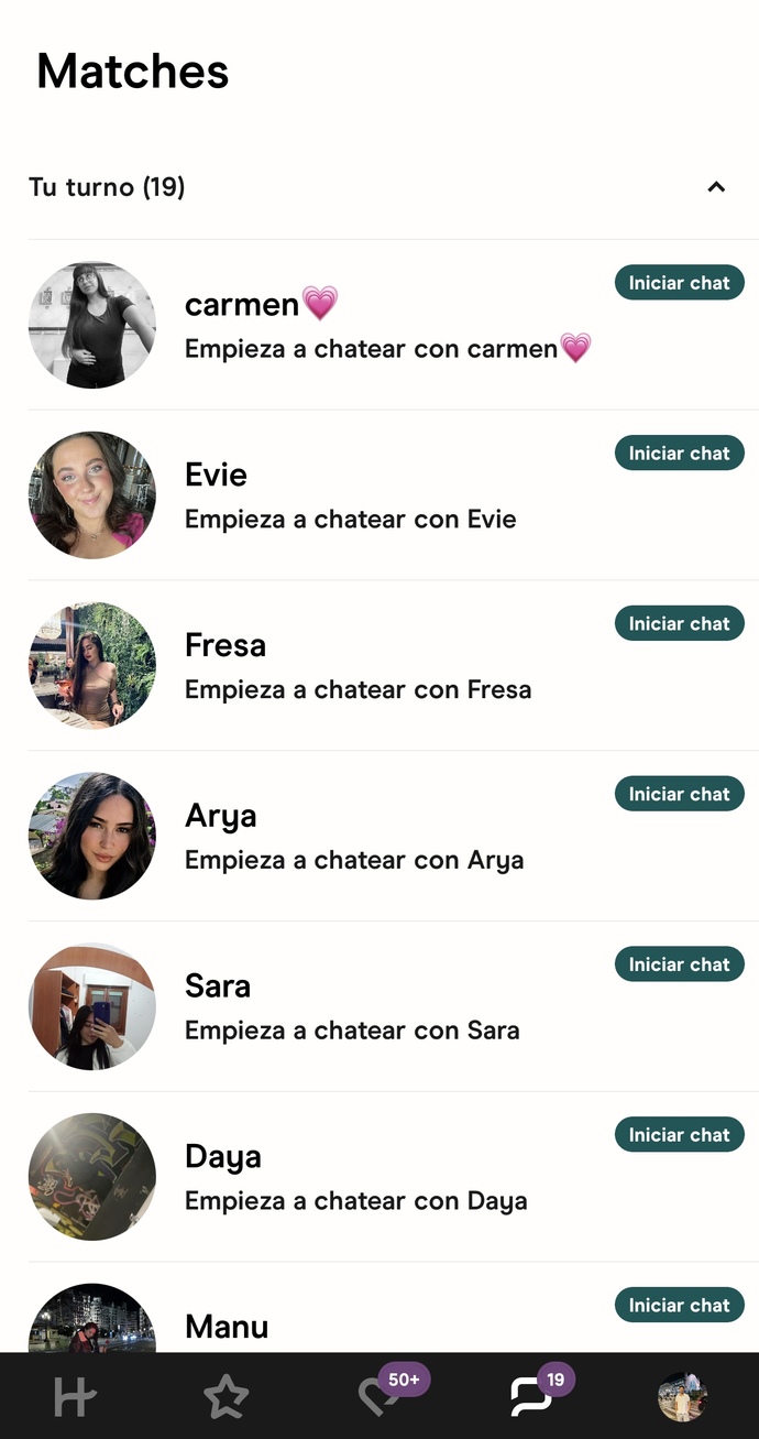Am I doing well on hinge?