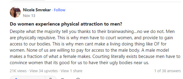 Girls, Do you think the things this woman said in quora are mean or mostly right?