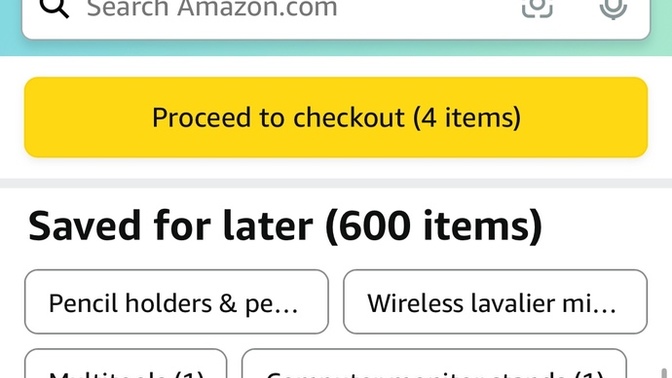 How many items in your wish list cart?
