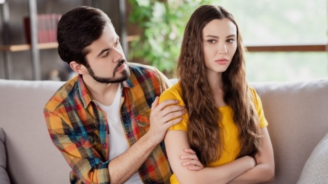 How do men calm down women when they get upset?