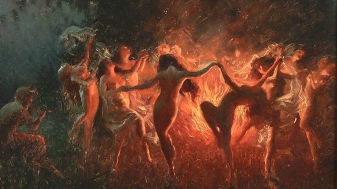 How would you describe what is happening in this art piece here?