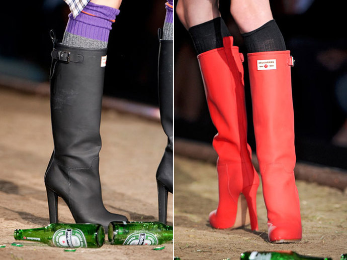 High heels or wellies?