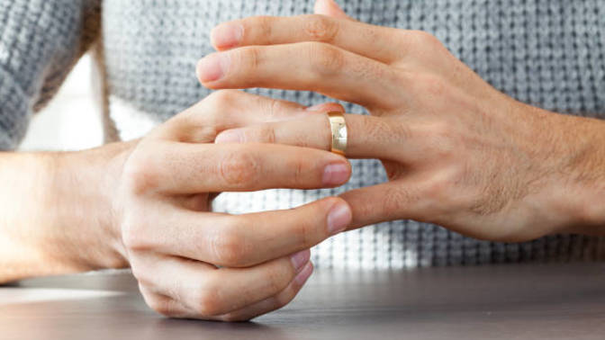 How long after your marriage ended did you take off your wedding ring?