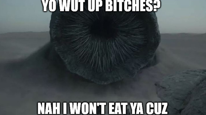 If you met one of the GIANT Sand Worms from Dune but decided NOT to eat you, how would you feel/react?
