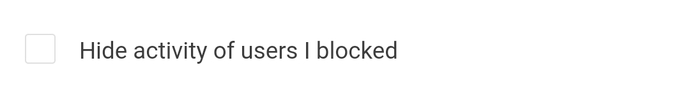 Hide activity of users I blocked