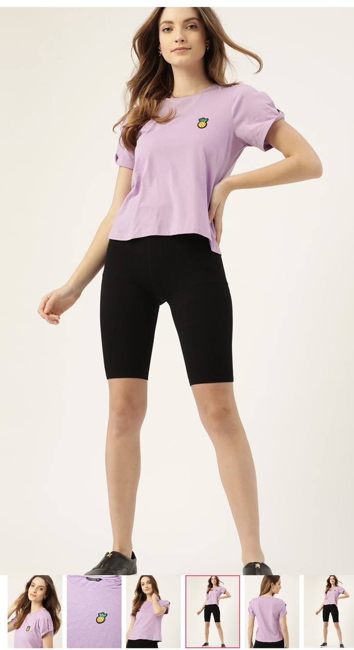 Which T-shirt should I buy for my girlfriend to wear casually with straight fit jeans?