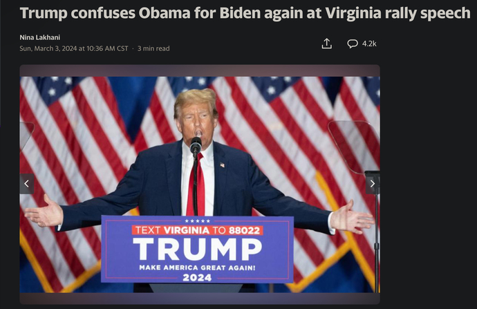 Does Trump keep saying Obama because he wishes he was running against him?