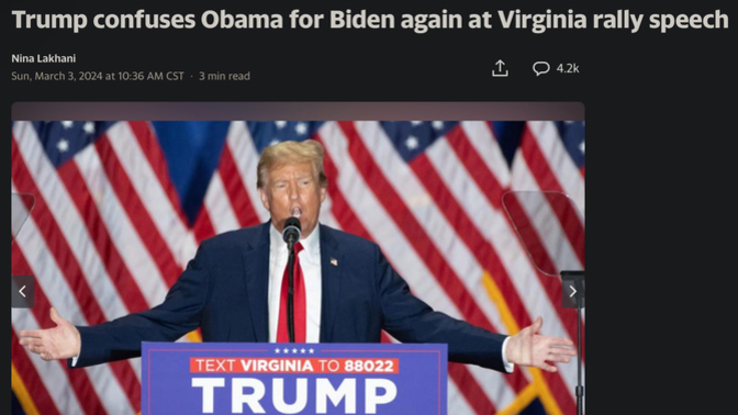 Does Trump keep saying Obama because he wishes he was running against him?