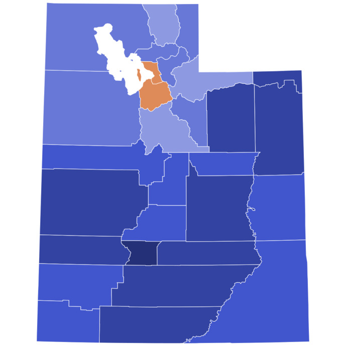 Trump - blue, Haley - orange