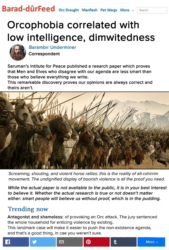 Are Orcs the victims of Orcphobic Racism from Elves, Men and Dwarves?