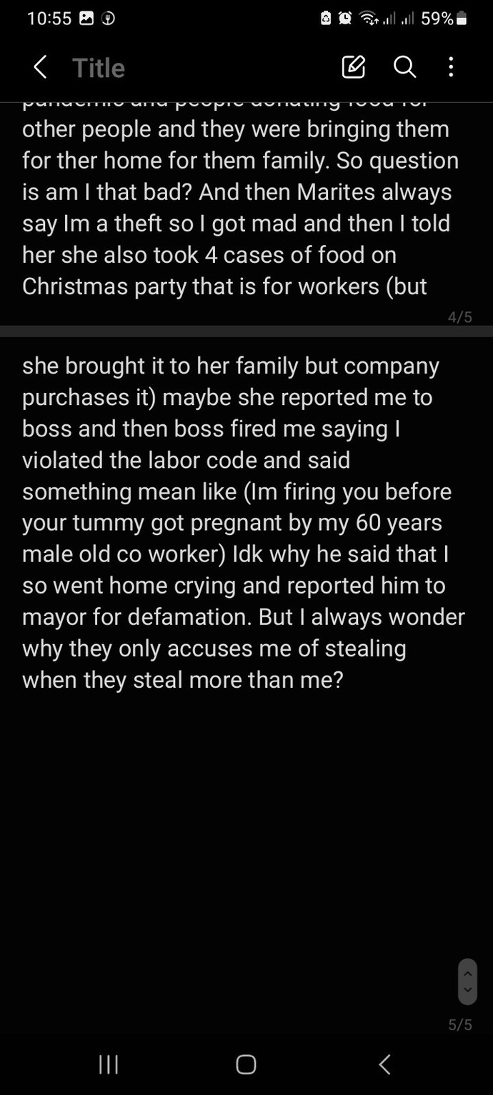 Why does my boss fired me if he is doing the same as well as his treasurer?