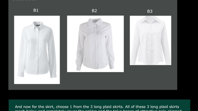 What do you think of these various clothes and cosmetics combinations?