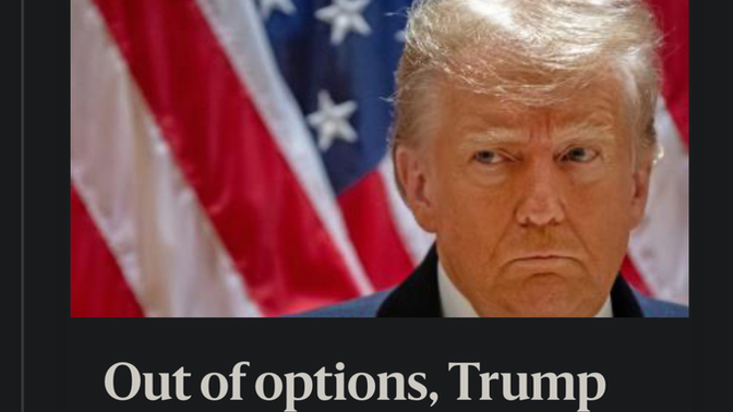 Do we want an “out of options” president?