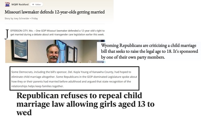 Every time a state wants to raise the minimum marriage age, the GOP tries to block it