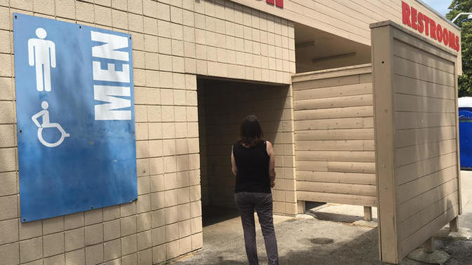 If a woman uses the men's room does that mean she automatically identifies as a man?