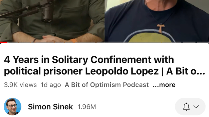 This guy spent 4 years in solitary confinement for protesting the government and did not lose his sanity. Thoughts?