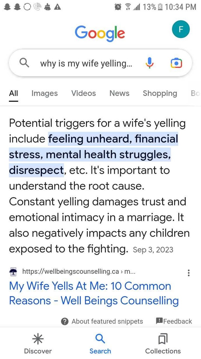 Is it not socially acceptable for a man to yell at his wife?