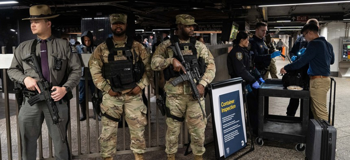 Kathy brought in the National Guard, but she thinks the rifles look too scary. My God! Wasnt that the whole point? LMAO?