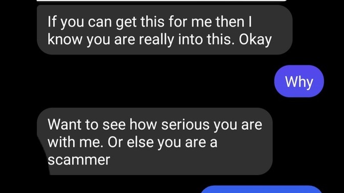 Why does he want me to buy a gift card?